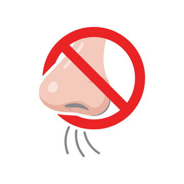 No Picking Nose Sign red circle prohibition sign nasal