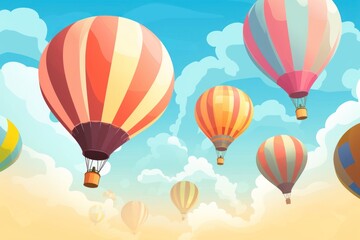 Fototapeta premium Hot air balloons backgrounds aircraft vehicle.