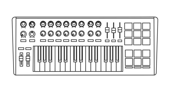 Electronic music production keyboard controller