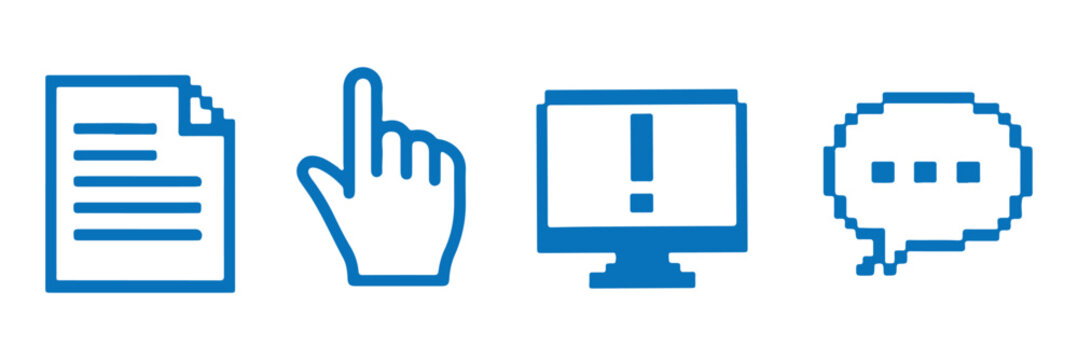 Cursor icon set hand pointer and mouse cursor for click action isolated on white background vector illustration