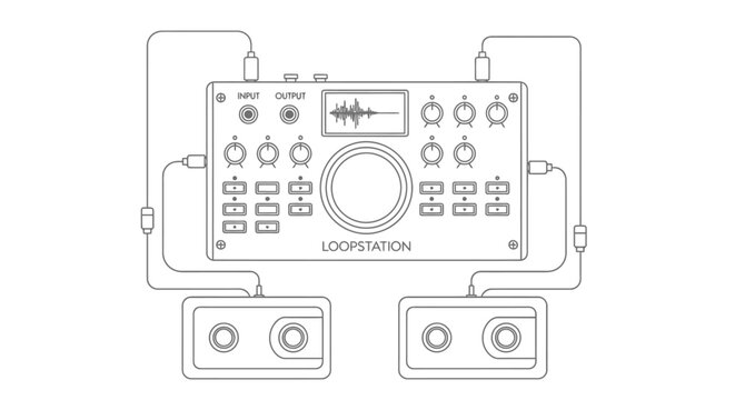 Loop station audio equipment for music production and performance