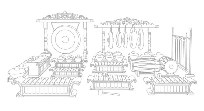 Gamelan instruments traditional music equipment cultural percussion