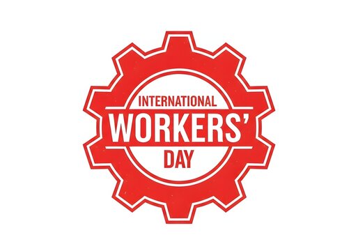 International Workers' Day logo on a white background