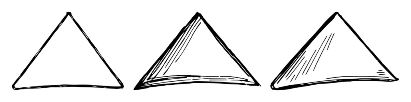 Tailor's chalk triangle set with rough sketchy art on white background featuring chalk, triangle, drafting, line with illustration and design