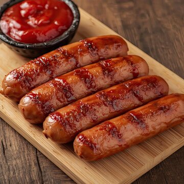 Grilled Sausages with Sauce