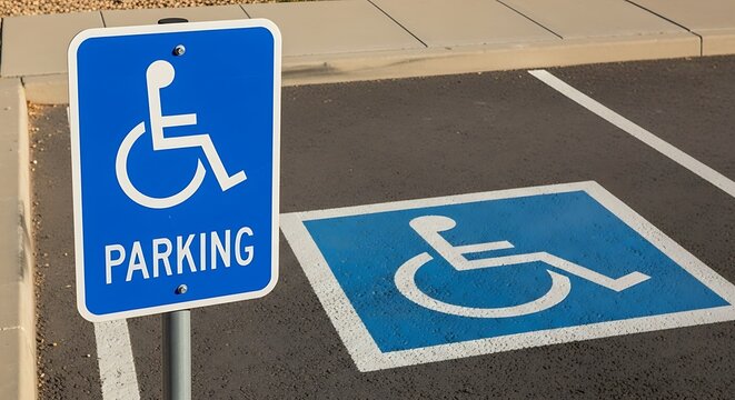 Disabled parking sign.
