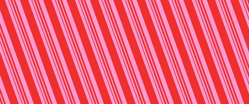 Candy Cane Stripes Seamless Pattern - Diagonal candy cane stripes repeating pattern design