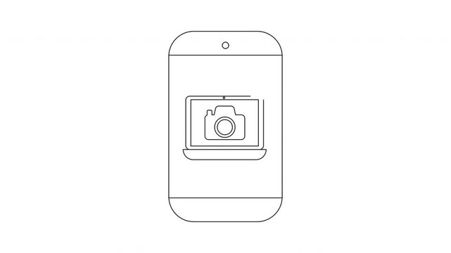 Smartphone Camera App Icon Animation - Modern Tech Design.