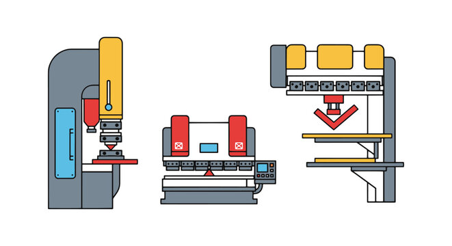 Press Brake Line art vector modern abstract clean