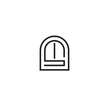 Cupboard and Letter S or SI logo or icon design