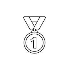 Fototapeta premium A simple line drawing of a medal.