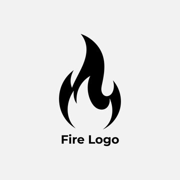 Black Fire Flame Logo Professional fire emblem vector, Abstract flame logo design, Burning fire silhouette, Creative business branding
