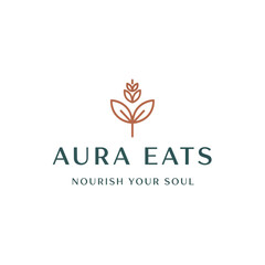 Logo for Aura Eats with Plant Design. © Roda