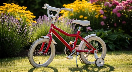 Fototapeta premium Kids Bike in Garden.