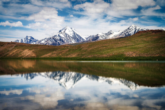 mountain reflection in lake
