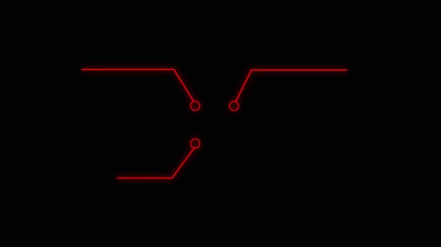 Four callout Hud elements animation on black screen, four Call out Hud design, 4k video