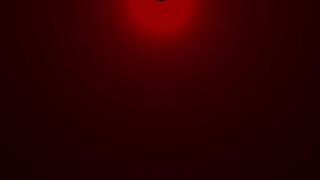 A strobe effect (bright flashing red light on a black background, random timing), Defocused police red emergency lights flashing in the dark. 4k video