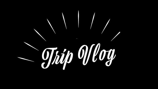 手書き風おしゃれな Trip Vlog タイトル動画 ライフスタイル 旅行 旅 おでかけ