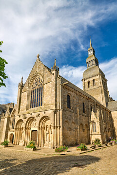 Explore the basilica of st saviour in dinan brittany france