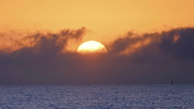 mesmerizing sea with soft waves at sunrise 
