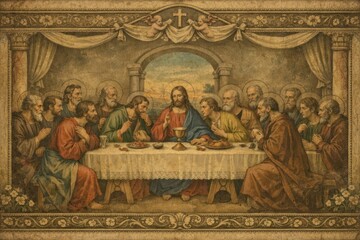 Fototapeta premium Historic religious gathering scene