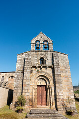 Facade of the Romanesque Church of Santa Maria de Gomariz, 12th-13th Century, Leiro, Spain © Nandi Estévez