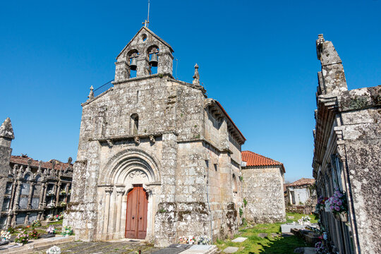 Venerable Romanesque Church of Santa Comba de Treboedo, 12th Century Rural Architecture, Maside, Spain