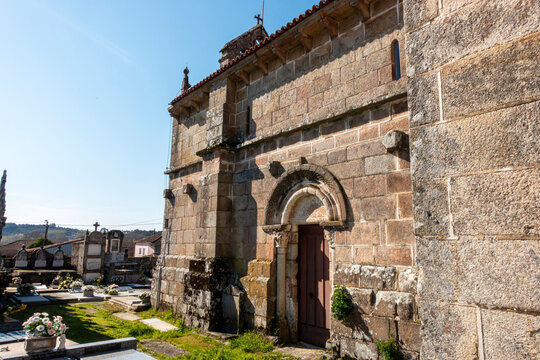 South Facade of the Romanesque Church of Santa Comba de Treboedo, 12th Century, Maside, Spain