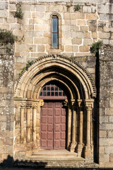 Romanesque-Gothic Transition Portal of the Church of San Miguel de Lebosende, 12th-13th Century, Leiro, Spain © Nandi Estévez