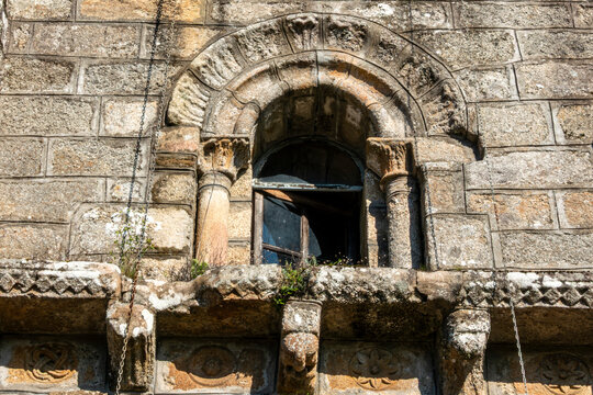 Romanesque Window and Decorated Archivolts of the Church of Santa Maria de Gomariz, 12th-13th Century, Spain