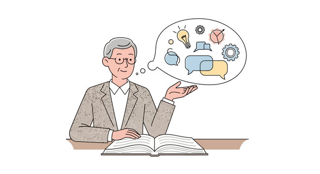 Businessman thinking about business ideas.