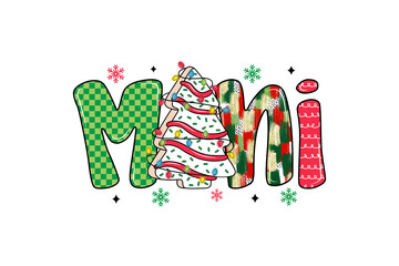 Obraz premium Mini Christmas Tree Matching Family Outfit Sublimation Design