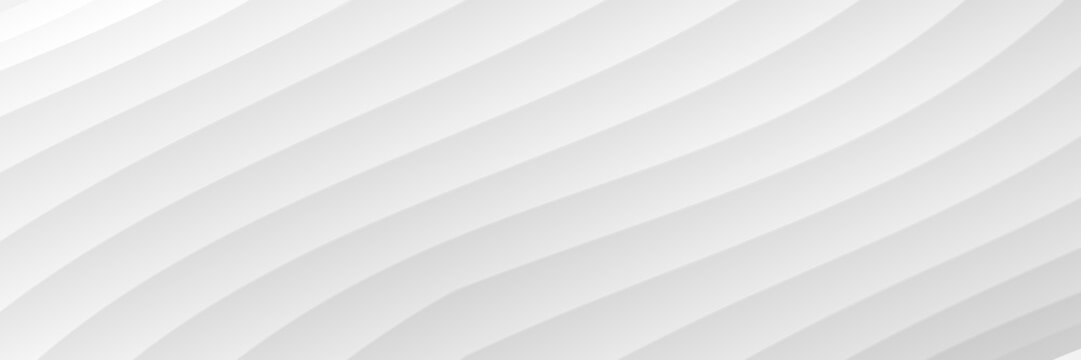 Abstract white wavy curve texture background. Website, banner and brochure background. Vector illustration