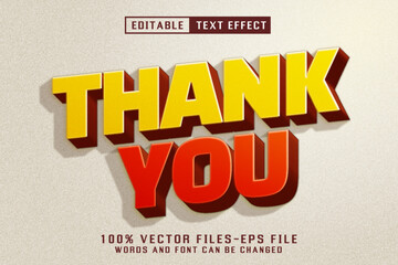Thank You Editable Text Effect © AFahrur