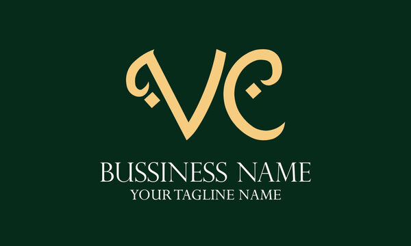 VC V vc initial logo | initial based abstract modern minimal creative logo, vector template image. luxury logotype logo, real estate homie logo. typography logo. initials logo