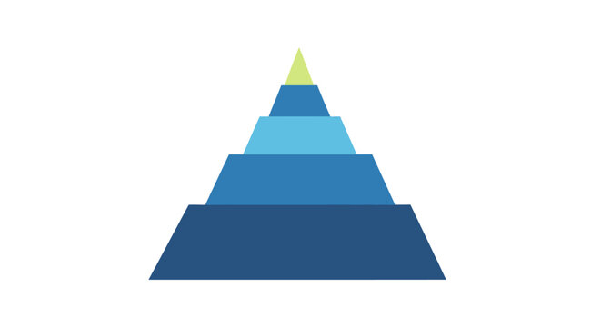 Abstract Pyramid Chart with Multiple Layers for Business and Data Visualization.