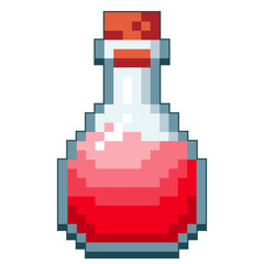 Obraz premium Red Health Pixel Potion