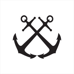  Two crossed anchors, a classic nautical symbol. © Humayun