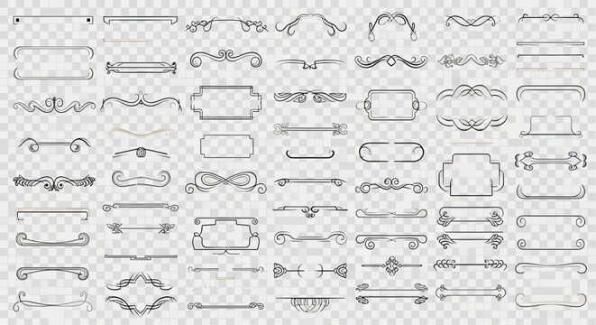 Decorative ornate frames and borders collection.