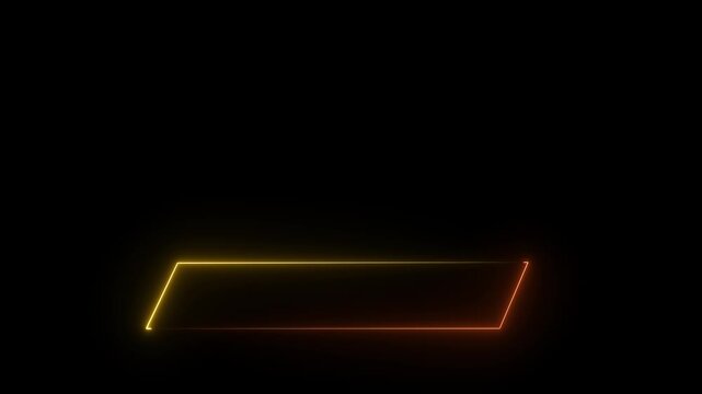 Neon glowing Modern lower third animation bar with name title placeholder and transparent background for streaming use, Animated Lower Third with Multi Directional Motion. 4k video motion animation.