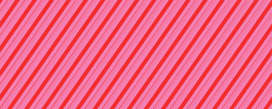 Candy Cane Stripes Seamless Pattern - Diagonal candy cane stripes repeating pattern design