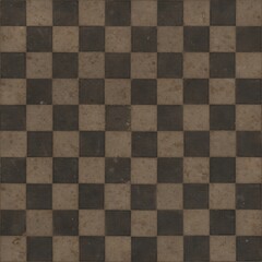 Fototapeta premium Distressed Concrete Brown and Gray Checkered Seamless Texture Background