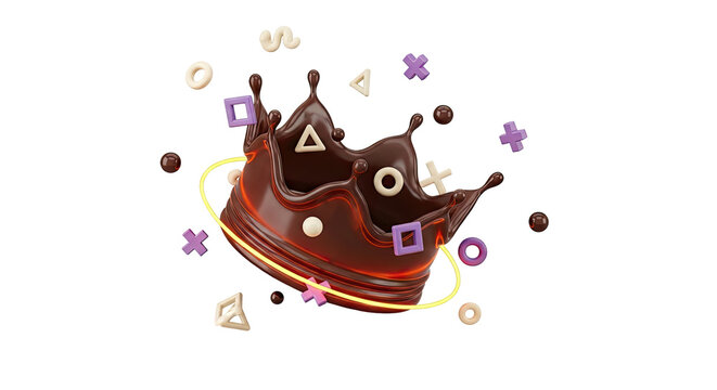 Chocolate Crown with PlayStation Symbols