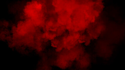 Fototapeta premium Fog and mist effect on black background. Red smoke texture overlay.