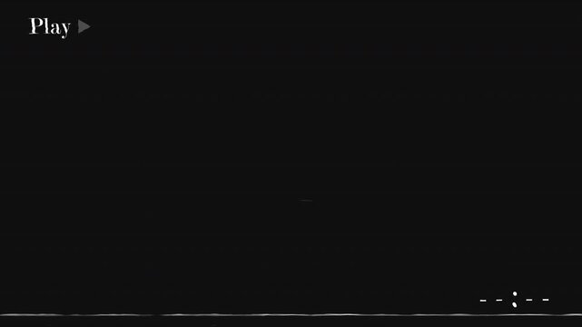 Vintage VHS tape glitch animation with static line distortion and damaged playback effect