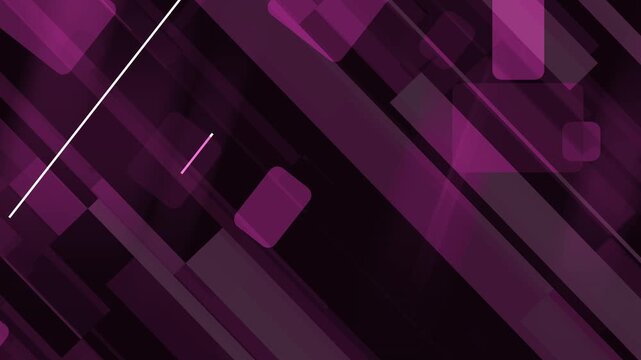 Dark abstract background with diagonal rounded rectangles animation