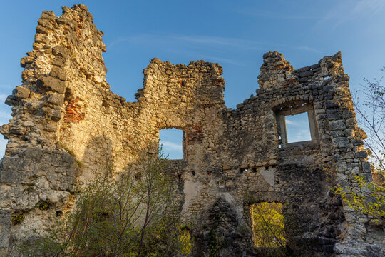 Ruins of Samobor Old Town castle above Samobor, Croatia