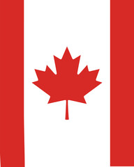 Obraz premium Stylized canadian flag featuring a prominent red maple leaf against a transparent background, perfect for patriotic designs.