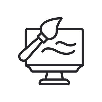 web design icons outline and Flat Style,transparent background