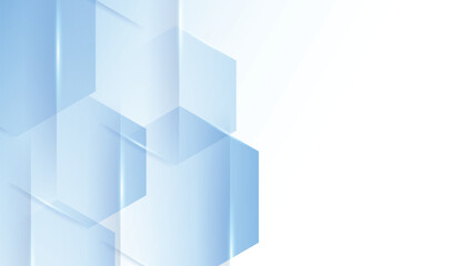 Fototapeta premium Futuristic abstract technology background in blue light tones with layered square elements, smooth gradients, and digital network concept
